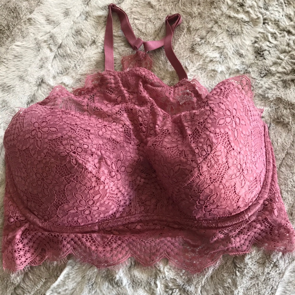 PINK HIGH NECK PUSH-UP BRALETTE